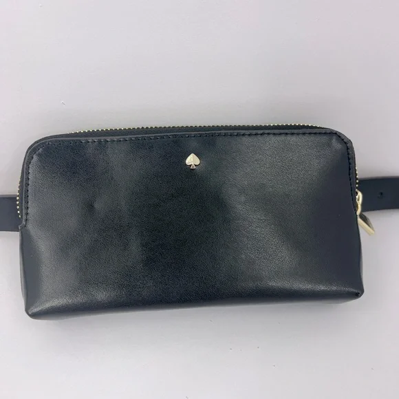 KATE SPADE WALLET BELTED PURSE FANNY PACK LEATHER SIZE SMALL/MEDIUM, BLACK COLOR - Picture 4 of 13